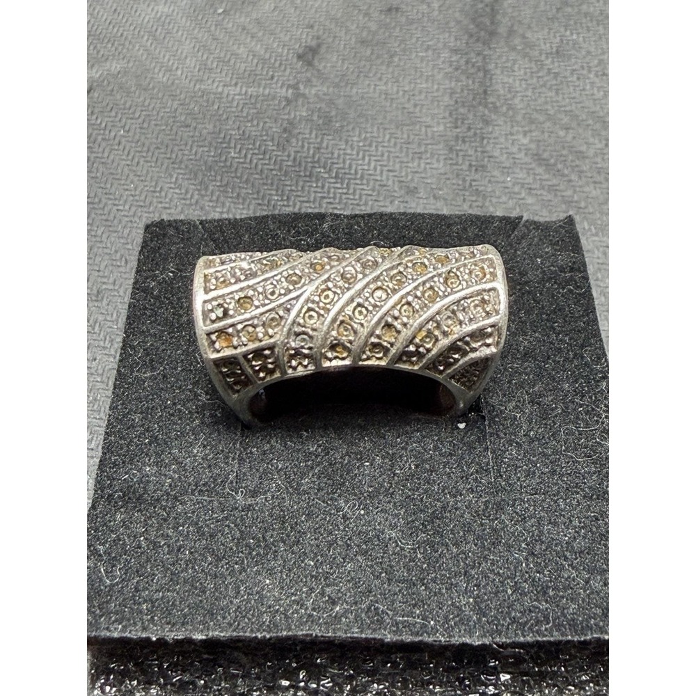 Vintage 925 Sterling Silver Marcasite Style Wide Ring Size 8